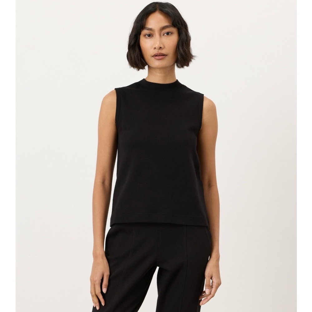 Pact Organic Airplane Mock Neck Shell. Size small